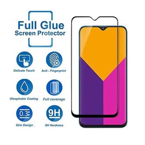 Image of STP FEEL� Military Grade Premium Tempered Glass Compatible for Samsung A10s (Black, Pack of 1) Super Tough Screen Protector Guard with Easy Installation Kit