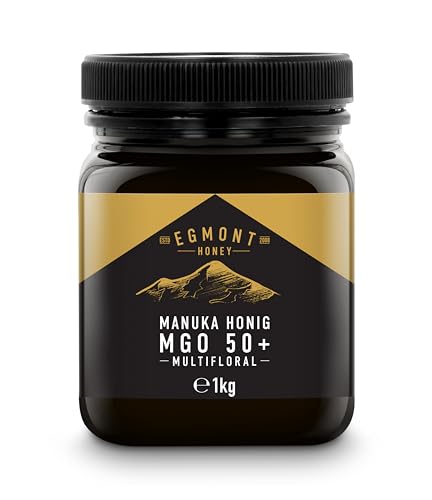 Egmont Honey Miel de Manuka 50+ MGO 1000g | testada en laboratorio y certificado su contenido en MGO | cruda y 100% natural | elaborada y envasada en Nueva Zelanda