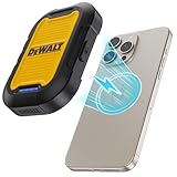 DEWALT Magnetic Power Bank 5,000mAh, Rugged Wireless Portable Charger, 18W Fast Charging Battery Pack, USB-C to C w/USB Adapter Cable 4', Water Resistant, Compatible w/Magsafe iPhone 16/15/14/13/12