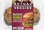 Actual Veggies, High Protein Mushroom Quinoa Veggie Burger, 8 Ounce