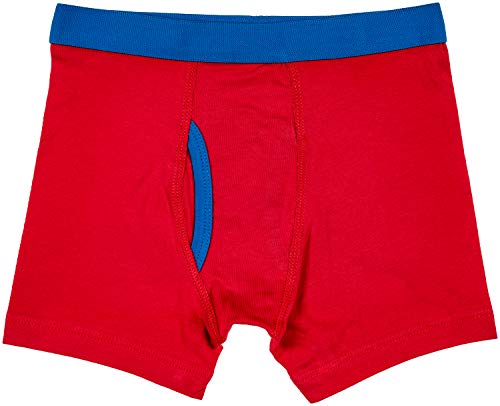 Trimfit Boys Cotton/Spandex Boxer Briefs (Pack of 4 Tagless Kids Underwear), Heart of Hero, Medium / 6-84