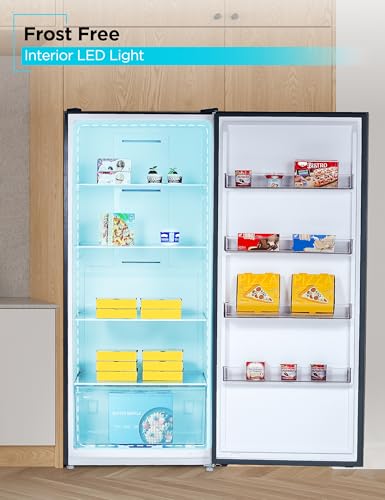 Image of BLACK+DECKER 21 Cu. Ft. Convertible Freezer Refrigerator, Upright Freezer or All Fridge with Glass Shelves, Reversible Door, R600a Refrigerant, ENERGY STAR rated, Frost Free, BUC2100JB, Black