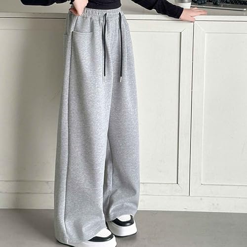 Girls Sweatpants Straight Leg French Terry Joggers Elastic High Waisted Baggy Sweatpants for Teen Girls Size 5-15Y4