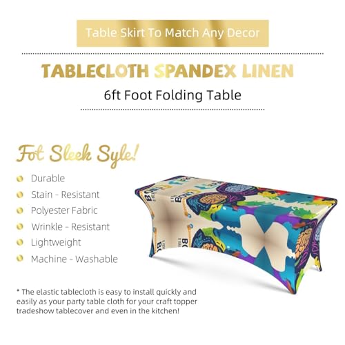 Nappe de table extensible lavable 1,8 m élasthanne mariage - 6