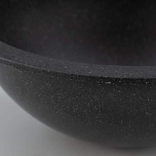 Recpro Rv Sink | 12" Round Bathroom Sink | White Or Granite Black | Hydrophobic Coating (Black Granite) #TOP3