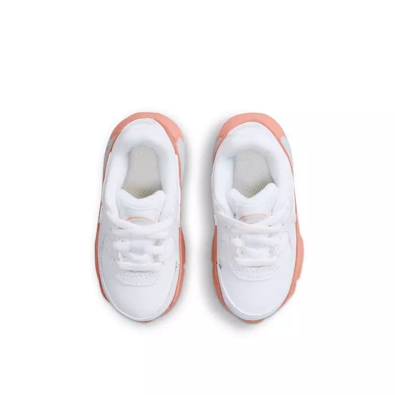 Nike Toddler's Air Max 90 LTR SE White/Aura-Lt Madder Root (DM0958 100) - 104