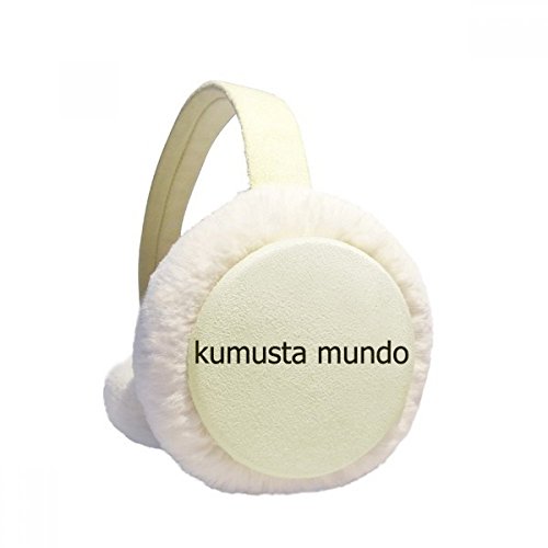 Orejeras de invierno Hola Mundo Filipino de piel de imitación regalo original