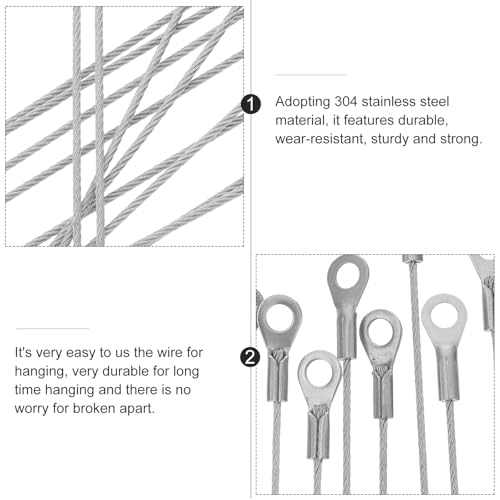 Cable de acero inoxidable resistente y duradero de 20 piezas para decoración de pared 4