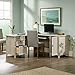 Sauder Costa L-Shaped Desk, Chalked Chestnut, Home Office with Storage & Keyboard Tray