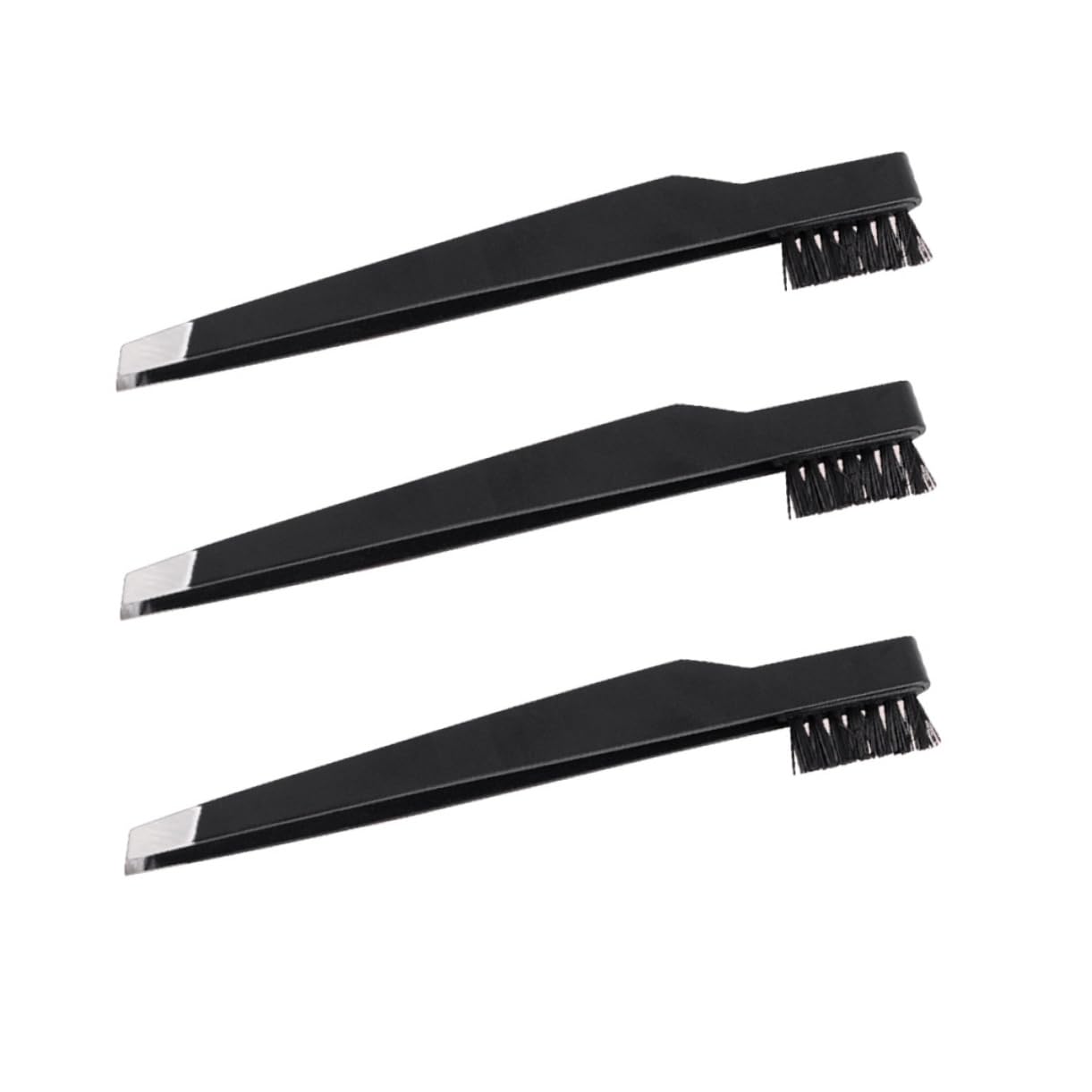SAFIGLE Makeup Tool Set 3pcs Carbon Steel Eyebrow Tweezers Compact and Portable for Lady's Beauty Routine