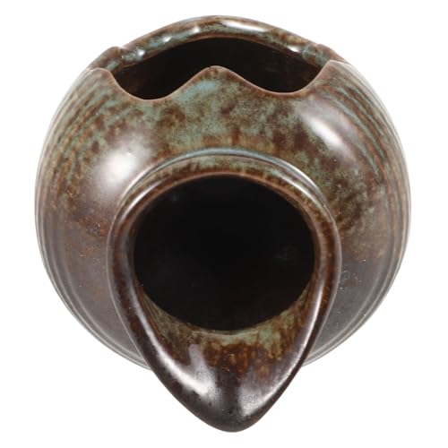 Toddmomy Outdoor Water Fountain Decorative Ceramic Water Feature Small Garden Waterfall Fountain with Unique Glaze for Aquatic Plants and Fish Habitat