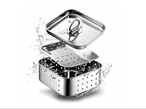Image of Paneer Maker Stainless Steel | Paneer Press & Tofu Press | Homemade Paneer Maker | Food Grade, Rust Proof | Cheese Press, Hung Curd Maker (Medium 350 ml - Suitable for 2-3 People)