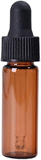 Amber Dropper Bottle,1 Dram (4ml) 15 Pack,Glass Eye Dropper Refillable Essential Oil Vials Perfume Sample Test Bottle With Pure Dropper Tubes&Black Screw Cap Travel Cosmetic Container