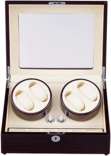 Caja para enrollar relojes de madera con 4 rotores y 6 espacios premium 6