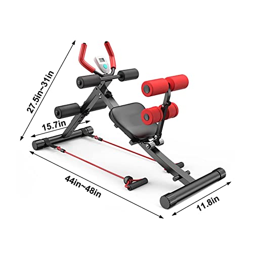 Core And Abdominal Trainers, Ab Exercise Machine, Ab Workout Fitness Equipment, Strength Training, Height Adjustable Sit Up Function With Resistance Bands #TOP6