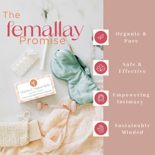 Image of Femallay Peach Scented Vaginal Moisturizing Suppository, 100% Natural Solution for Dryness and Odor, Quick Melting and Long Lasting 14 Suppositories + 1 Applicator, 2-Pack