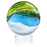 Portable und Lightweight for Magic Bild✅: 8cm ist die ideale Größe für die alleinige Hand oder eine magische Stütze, um die magische Schönheit zu erkunden. Der Fotokugel ist 80mm groß und der Ständer ist 3.5cm x 3.5cm x 2cm. Mikrofaserbeutel & Reinigungstuch erhalten im Lieferumfang.