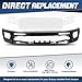 Auto Dynasty Front Bumper Face Bar Compatible with 2019-2023 Ford Ranger, Impact Bumper without Parking Assist, Primered Black Steel, FO1002435, 19 20 21 22 23 24
