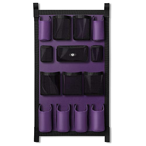 SmithBuilt Trailer Grooming Bag - Purple, Long Hanging Door Caddy for Horses