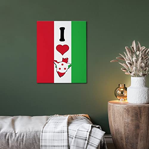 Lienzo de la bandera de Burundi Yelolyio de 16x20 pulgadas para decorar la pared de la oficina 4