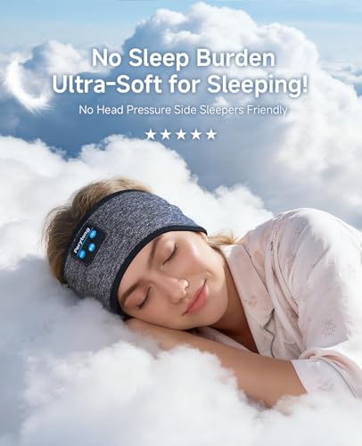Image of Perytong Sleep Headphones Bluetooth 5.4 Headband, Sports Wireless Earphones Sweat Resistant Earbuds Sleeping Headphone with Ultra-Thin HD Stereo Speaker for Workout Running Cool Gadgets Unique Gifts