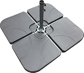 AIRWAVE Set of Four Base Weights For 3x3 Metre Cantilever Banana Parasols, Can Be Filled with Sand or Water, Waterproof, Easy Storage, Built In Handle, Black