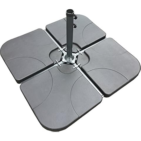 AIRWAVE Set of Four Base Weights For 3x3 Metre Cantilever Banana Parasols, Can Be Filled with Sand or Water, Waterproof, Easy Storage, Built In Handle, Black Cover