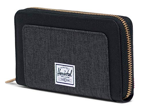 Herschel Thomas Wallet, Black/Black Crosshatch #TOP1