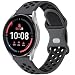 Produktbild Surundo Kompatibel mit Galaxy Watch 4 Armband 40mm 44mm, Sport Armbänder für Samsung Active 2 40mm 44mm/Galaxy Watch 3/Watch 4 Classic 46mm 42mm/Galaxy Watch 42mm Damen Herren, Klein Holzkohle/Schwarz