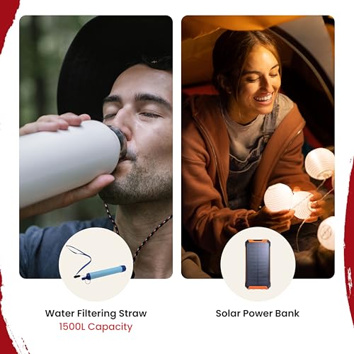 72 Hour Survival Kit with Solar Power Bank