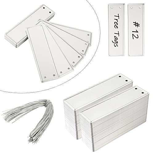 Aluminum Plant Labels - 200PCS Metal Tags with Wires for Plant Markers, Tree Tags, Outdoor...