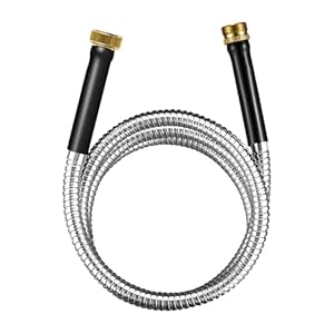 Short Garden Hose 10 ft Metal Leader Hose Stainless Steel Water Hose Flexible Garden Hose No Kink Leakproof Hose Outdoor