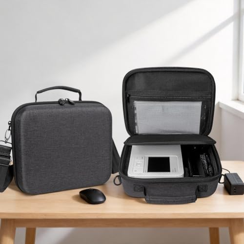 Sac de rangement robuste en EVA rigide pour imprimantes Canon CP1500 CP1300 CP1200 CP900 CP910 avec coins renforcés, protection intérieure et design portable (GC-1478 noir) – vue 9