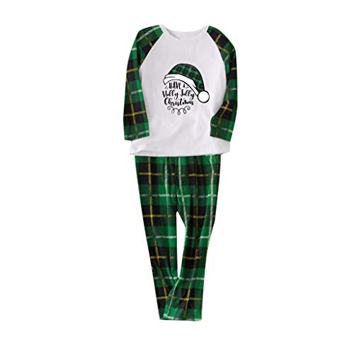 Little Story Baby Outfit for Girls,Christmas Children Kids Printed Letter Top+Pants Xmas Family Clothes Pajamas Green Girls Outfits & Set for Baby Easter Gifts