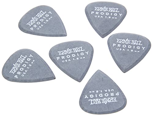Ernie Ball Prodigy Guitar Picks, Standard, Black 1.5Mm, 6-Pack (P09199) #TOP3