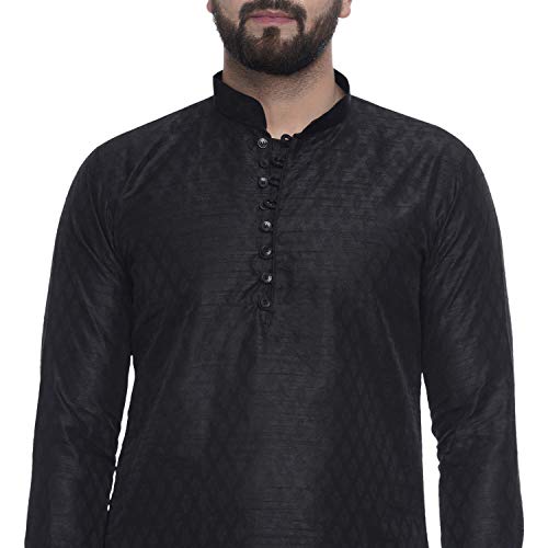Image of Veera Paridhaan Men's Ethnic Jacquard Printed Long Straight Kurta