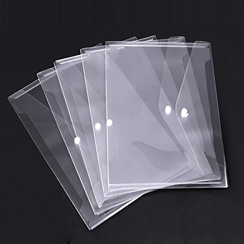 Plastic Envelopes With Snap Closure - 24Pack Clear Poly Envelopes Folders Plastic Folders Premium Quality Document Folder A4 #TOP3