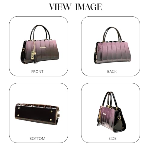 Image of SYGA Elegant Color Contrast Tote Bag - Horizontal Square Medium-Soft Handbag with Design for Everyday Use