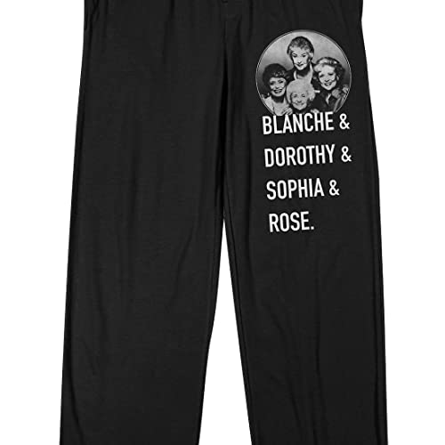 Golden Girls Golden Names Men's Black Sleep Pajama Pants2