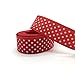 5 jardów 10 15 20 25 mm dekoracja ślubna nadruk kropki rypsowa opakowanie prezentów kokardy do włosów DIY świąteczna wstążka
