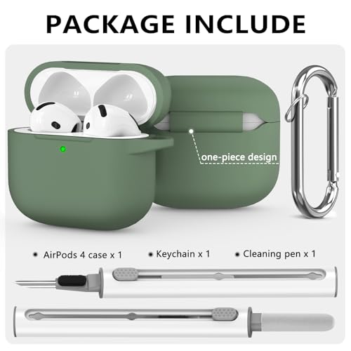 Image of Ljusmicker for AirPods 4 Case 2024 with Cleaner Kit,Sprout Green