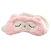 Ayygiftideas Cartoon Owl Sleeping Eyeshade Breathable Blinder Eye Cover Gel Eye Mask (Pink)