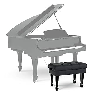 Classic Cantabile Banc de piano modèle W noir brillant - Les Beatles, Paul McCartney, John Lennon, RIngo Starr, George Harrison Classic Cantabile Banc de piano modèle W noir brillant – Image 3