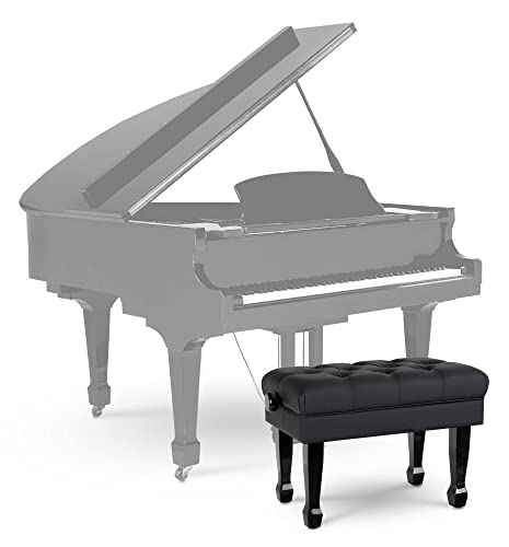 Classic Cantabile Banc de piano modèle W noir brillant - Les Beatles, Paul McCartney, John Lennon, RIngo Starr, George Harrison Classic Cantabile Banc de piano modèle W noir brillant – Image 4