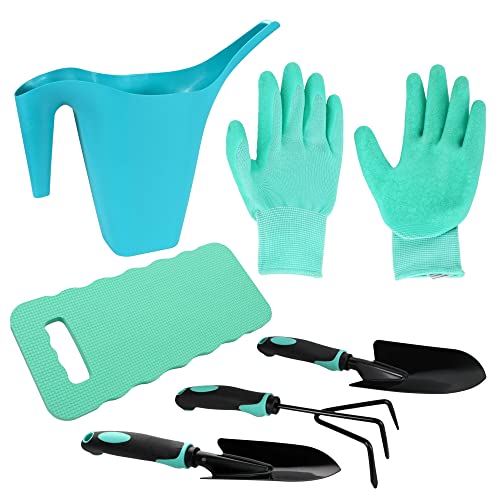 A1 Unlimited Gardening Hand Tools Bundle, Colorful Plastic Watering Can,