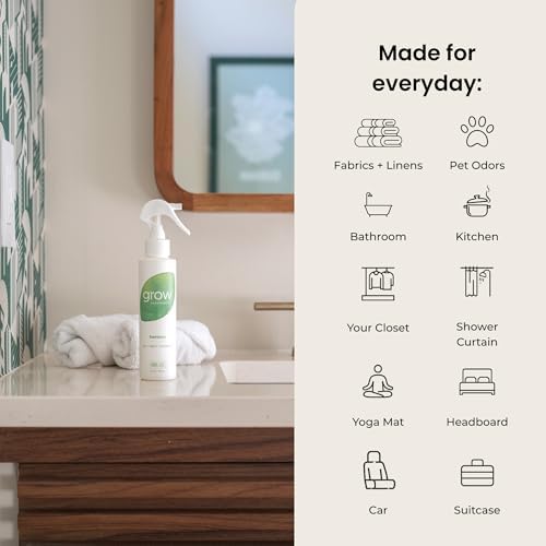 Grow Fragrance Scented Fabric and Room Air Freshener Spray - Certified Non-Toxic, 100% Plant-Based Essential Oils - 5 oz (Bamboo 2-Pack) - Thumbnail 4