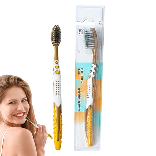 Cepillo de dientes | Limpiador de cerdas sensibles | Herramienta de viaje manual | Cepillo de dientes para el cuidado de las encías | Limpiador de dientes ergonómico ligero con limpieza