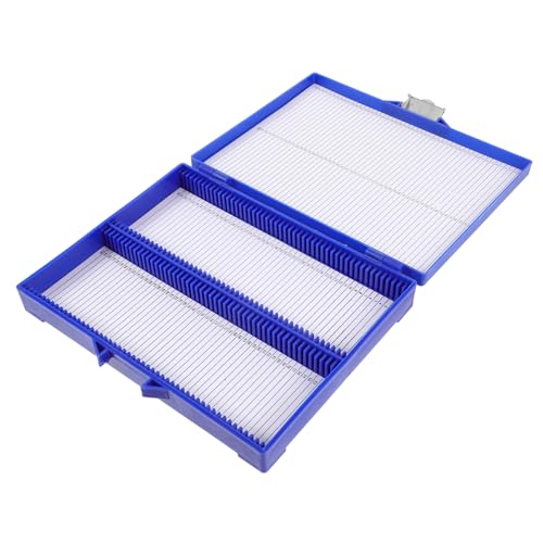 CHILDWEET Scientific Microscope Slides Storage Box Reusable Slide Holder Case Smooth Surface for Lab Use