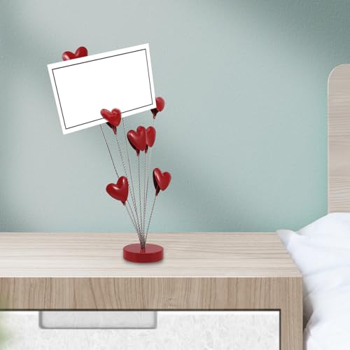 Porte-photos en acier inoxydable cœur à branches pour bureau