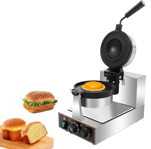 Commercial Ice Cream Burger Maker, Electric Waffle Maker,Sandwich Machine, Non-Stick Burger Press with Adjustable Temperature